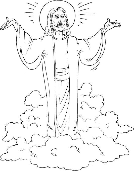 Christ Is Risen - Jesus Risen Coloring Pages (533x682), Png Download