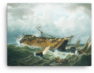 Shipwreck Off Nantucket (wreck Off Nantucket After (600x600), Png Download