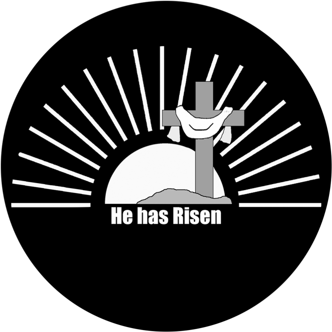He Has Risen - Apollo Design 1372 He Has Risen B&w Superresolution (800x800), Png Download