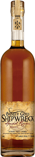 Brinley Gold Shipwreck Spiced Rum - Brinley Gold Shipwreck (300x600), Png Download