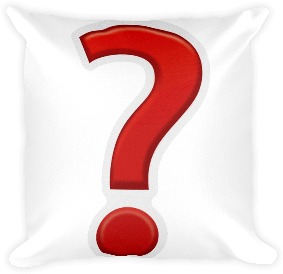 Emoji Pillow - Question Mark - Number (1000x1000), Png Download