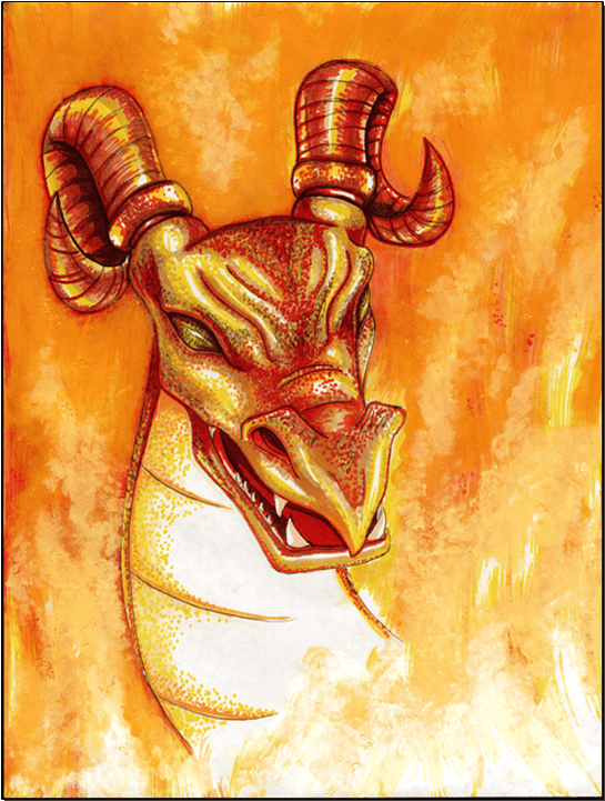 Dragons Fire - Painting (720x720), Png Download