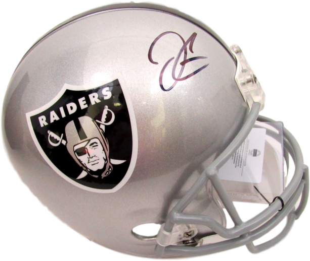 Derek Carr Oakland Raiders Signed Full Size Replica - Oakland Raiders Logo Ultra Cling Large 11x17 Reuseable (640x534), Png Download