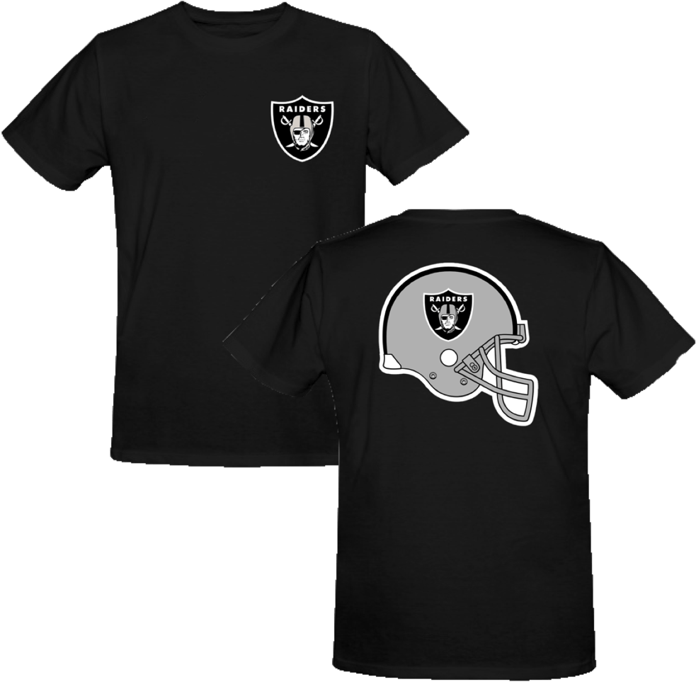 Oakland Raiders Majestic Nfl Helmet Logo T-shirt Black - Oakland Raiders (1000x1000), Png Download