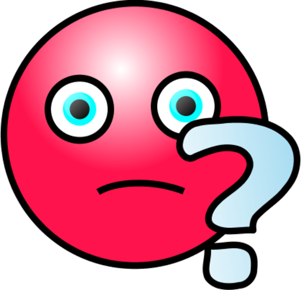 Clip Art Question Face Clipart Kid - Question Mark Red Face Clipart (600x579), Png Download