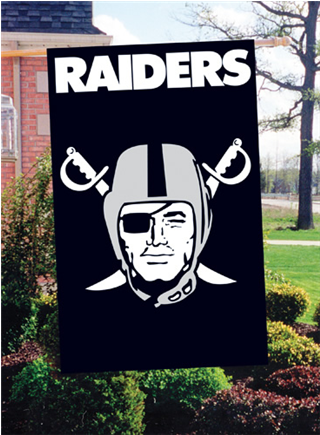 Oakland Raiders Applique Banner Flag - Oakland Raiders (434x434), Png Download