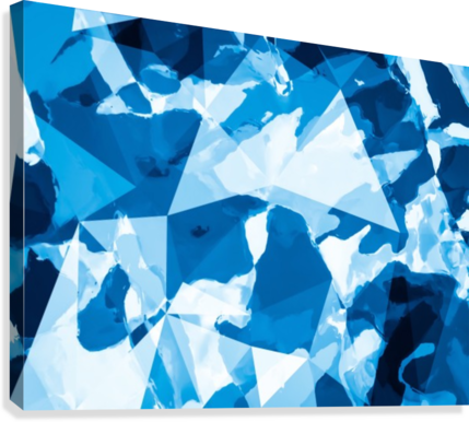 Geometric Triangle Pattern Abstract With Blue Painting - Painting (429x386), Png Download