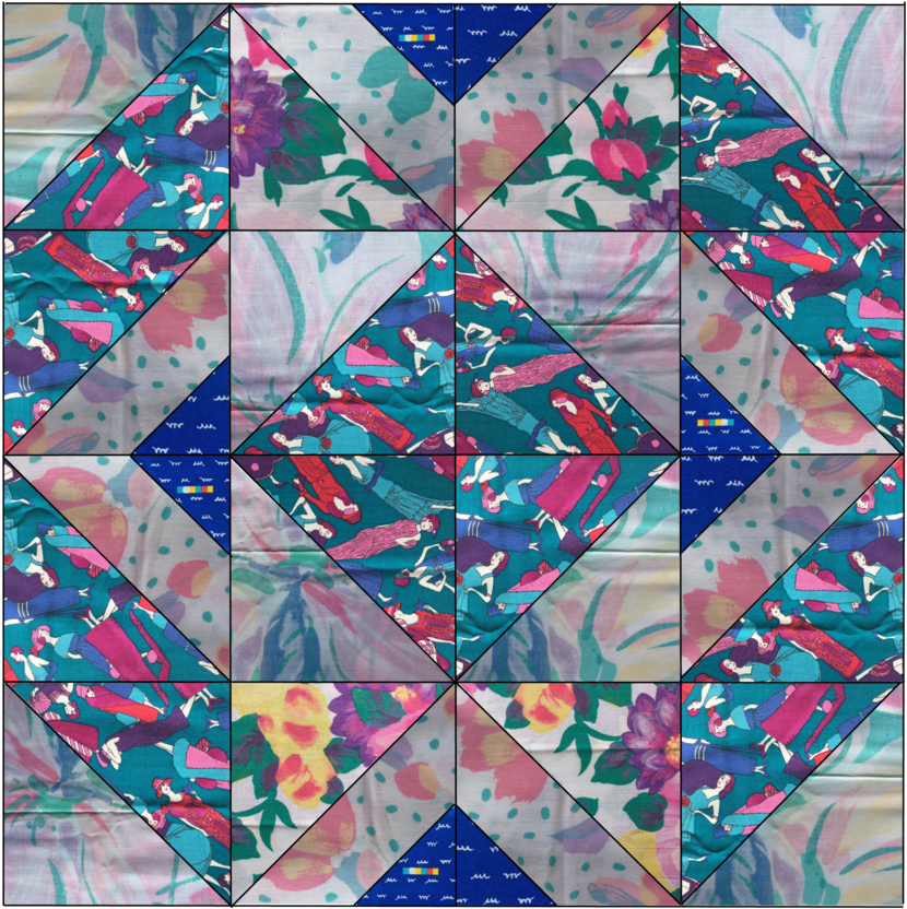 Vintage Fabric Block - Textile (1000x1180), Png Download