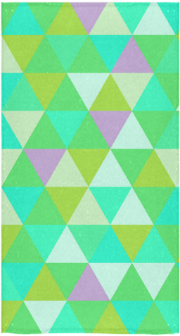 Green Geometric Triangle Pattern Bath Towel - Triangle (500x500), Png Download