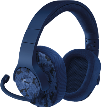 Logitech G433 - G433 Blue Camo Logitech (521x342), Png Download
