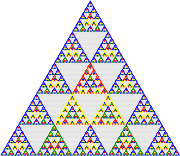 Here Are The First 125 Rows Of The Triangle Mod - Odd Even Pascal's Triangle (400x347), Png Download