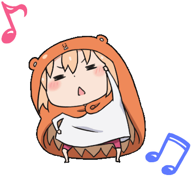 Umaru Sticker (387x358), Png Download