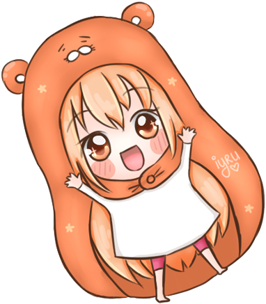 Umaru Transparent Pixel Free Stock - Umaru Chan Chibi Png (397x450), Png Download