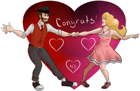 “ A Super Late Drawing/gift For @foxtrot44 And @lordminion - Gift (500x385), Png Download