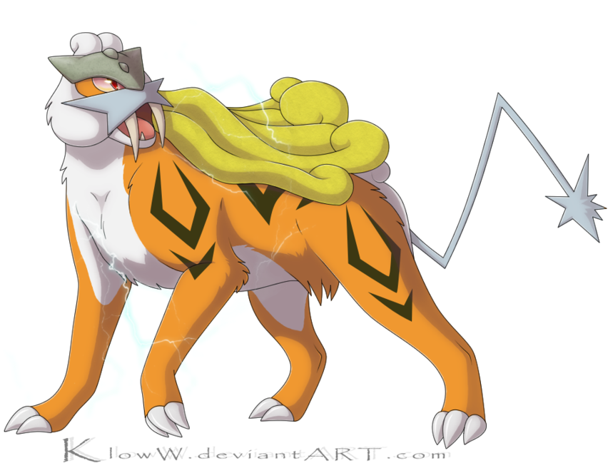 Pokémon Raikou Pokemon - Shiny Raikou Pokemon (1024x701), Png Download