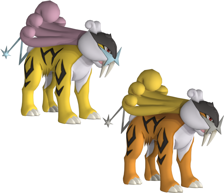 Download Zip Archive - Pokemon Raikou 3d (750x650), Png Download
