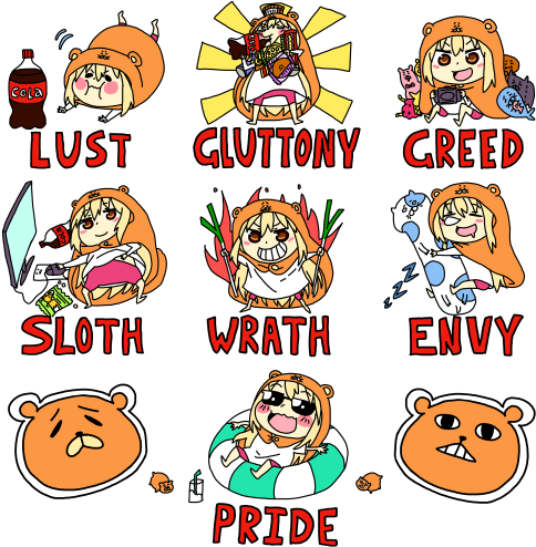 Umaru 7 Deadly Sins (500x500), Png Download