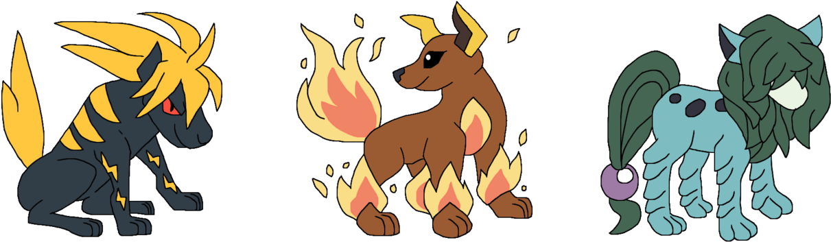 Oh Oh Oh Beta Raikou Entei And Suicune - Cartoon (1280x720), Png Download