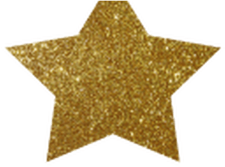 Gold Glitter Design Png » Path Decorations Pictures - Glitter Gold Star Transparent (450x300), Png Download