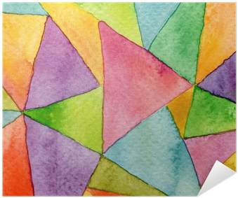 Abstract Watercolor Painted Geometric Pattern Background - Mise En Suspens De Soi Chez Le Sujet Etat-limite (400x400), Png Download