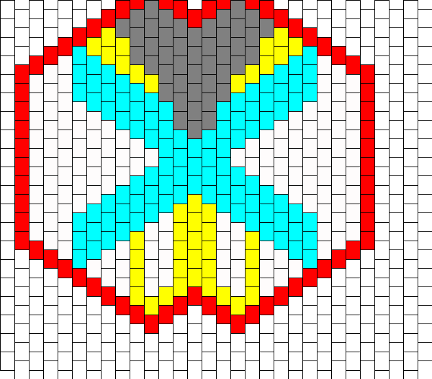 Raikou Mask Bead Pattern - Peyote Stitch (630x553), Png Download
