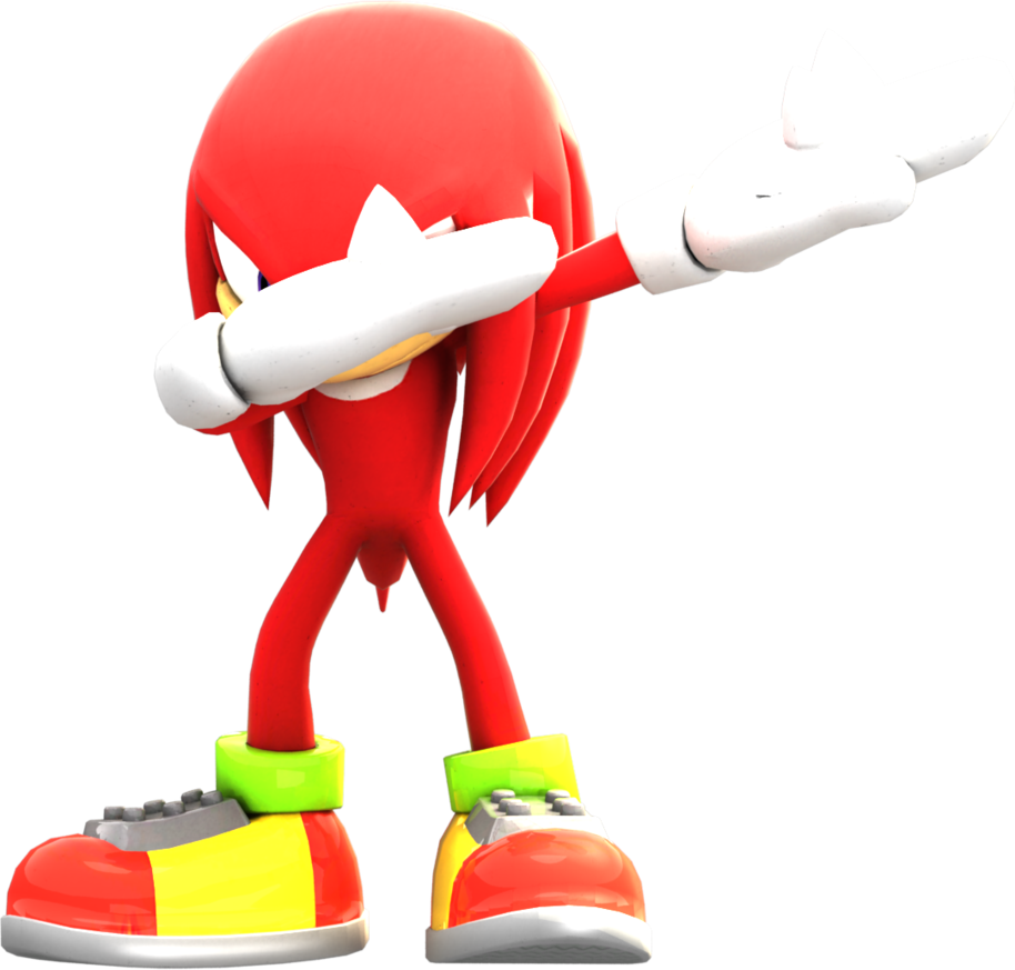 Knuckles Dabbing - Knuckles The Echidna Dab (914x873), Png Download