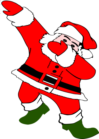 Dabbing Santa - Christmas Day (342x480), Png Download