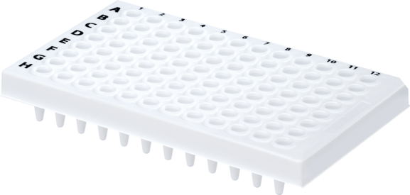 96 Pcr Plate Half Skirt White - Diamond Blade (577x275), Png Download