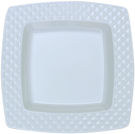 2" Diamond White Design Plastic Dessert Plates - Plate (500x500), Png Download