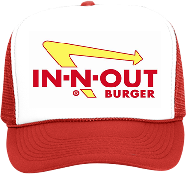 Red In N Out Hat - N Out Burger (428x400), Png Download