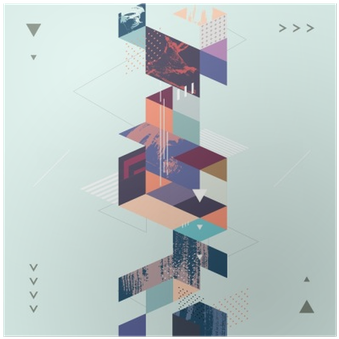 Abstract Modern Geometric Background Poster • Pixers® - Mpdern Geometric Background (400x400), Png Download