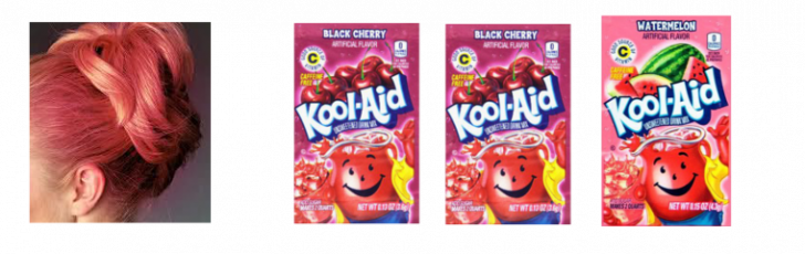 Idea Of Hairs Using Good Kool Aid Hair Dye Mixing Colors - Make Hot Pink Kool Aid Hair Dye (728x230), Png Download