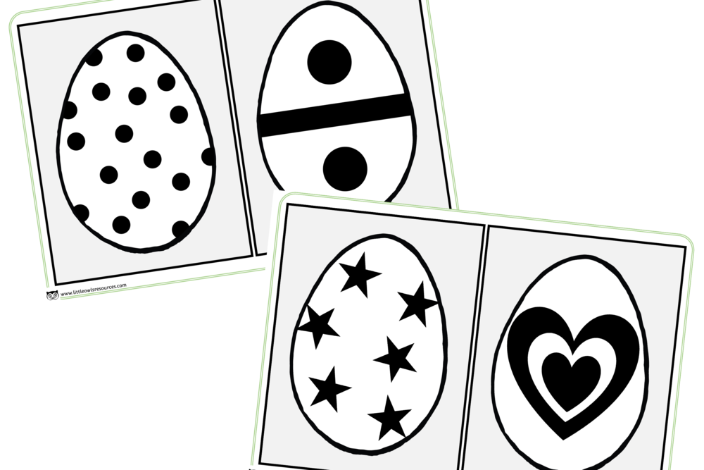 High Contrast Black And White Egg Shape/pattern Images (1000x667), Png Download