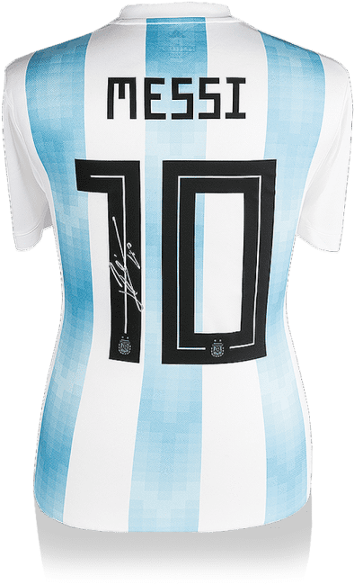 Leo Messi Signed 2017-18 Argentina World Cup Jersey - Messi Fifa World Cup 2018 Jersey (650x665), Png Download