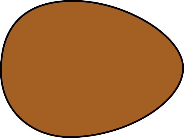 Solid Brown Egg Png Clip Art (600x451), Png Download