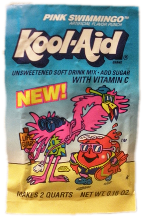 Kool-aid Pink Swimmingo - Kool Aid Sugar-sweetened Soft Drink Mix, Cherry - 4 (500x727), Png Download