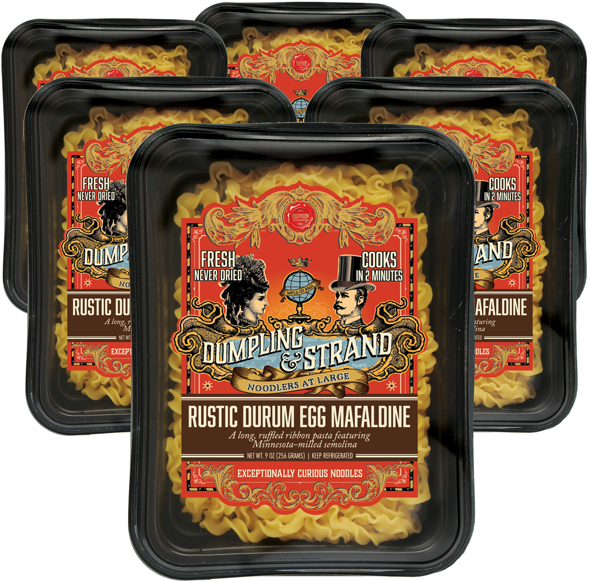 Case Of Dumpling & Strand's Freshly Frozen Rustic Durum - Mafaldine (1200x1200), Png Download