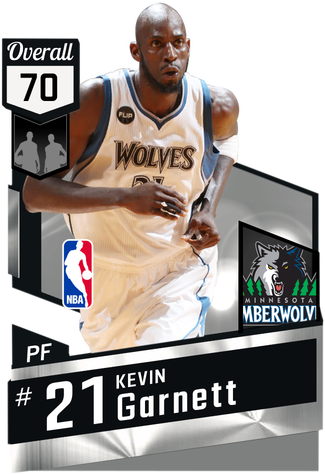 Kevin Garnett Silver Card - Reggie Miller Nba 2k17 (325x475), Png Download