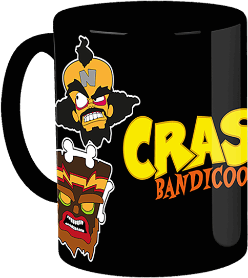 Crash Bandicoot Heat Changing Mug (600x600), Png Download