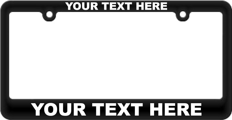 Thin Top-thick Bottom Customizable Silk Screen Black - Best License Plate Frame (800x800), Png Download