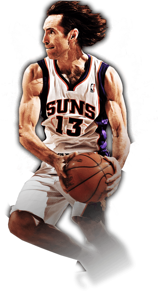 Phoenix Suns Stitched - Print: Phoenix Suns - Steve Nash Photo, 14x11in. (561x971), Png Download