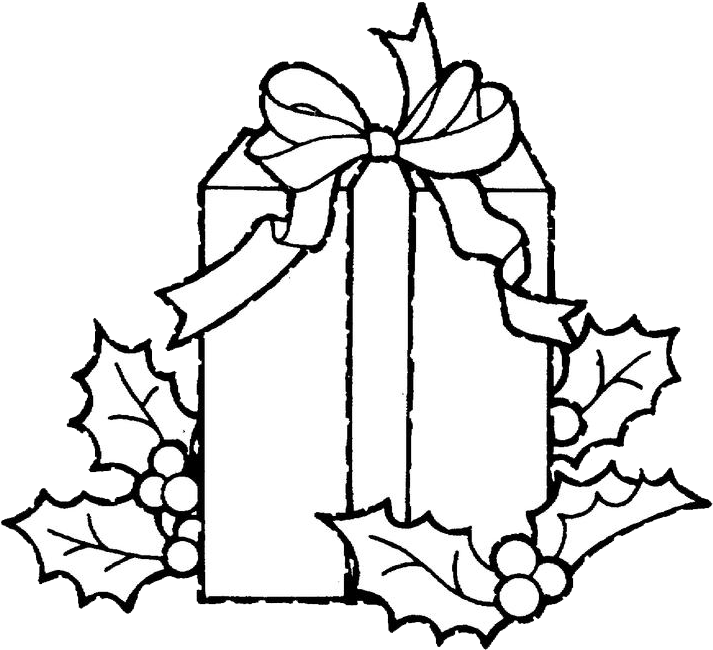 Christmas Presents Coloring Pages - Christmas Gift Coloring Pages (720x656), Png Download