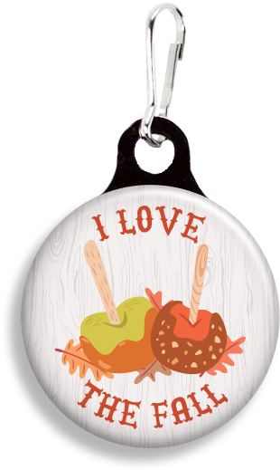 Candy Apple Fall - Promotional Zoogee 1-1/8 Round Metal Zipper Pull Tag (363x551), Png Download