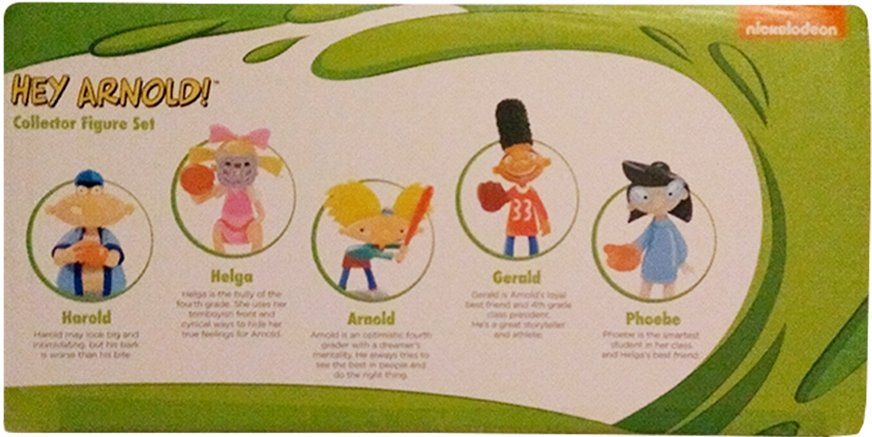 Nick 90s Hey Arnold 3 Inch Action Figure Set - Infant Formula (900x960), Png Download