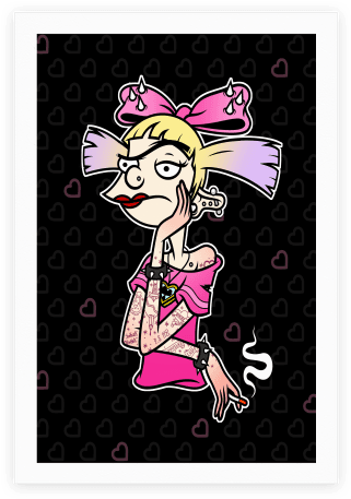 Punk Helga Poster - Punk Helga American Apparel Tank (484x484), Png Download