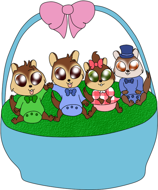 Baby Groundhogs In A Basket By Bokeol On Deviantart - The Nut Job (560x635), Png Download
