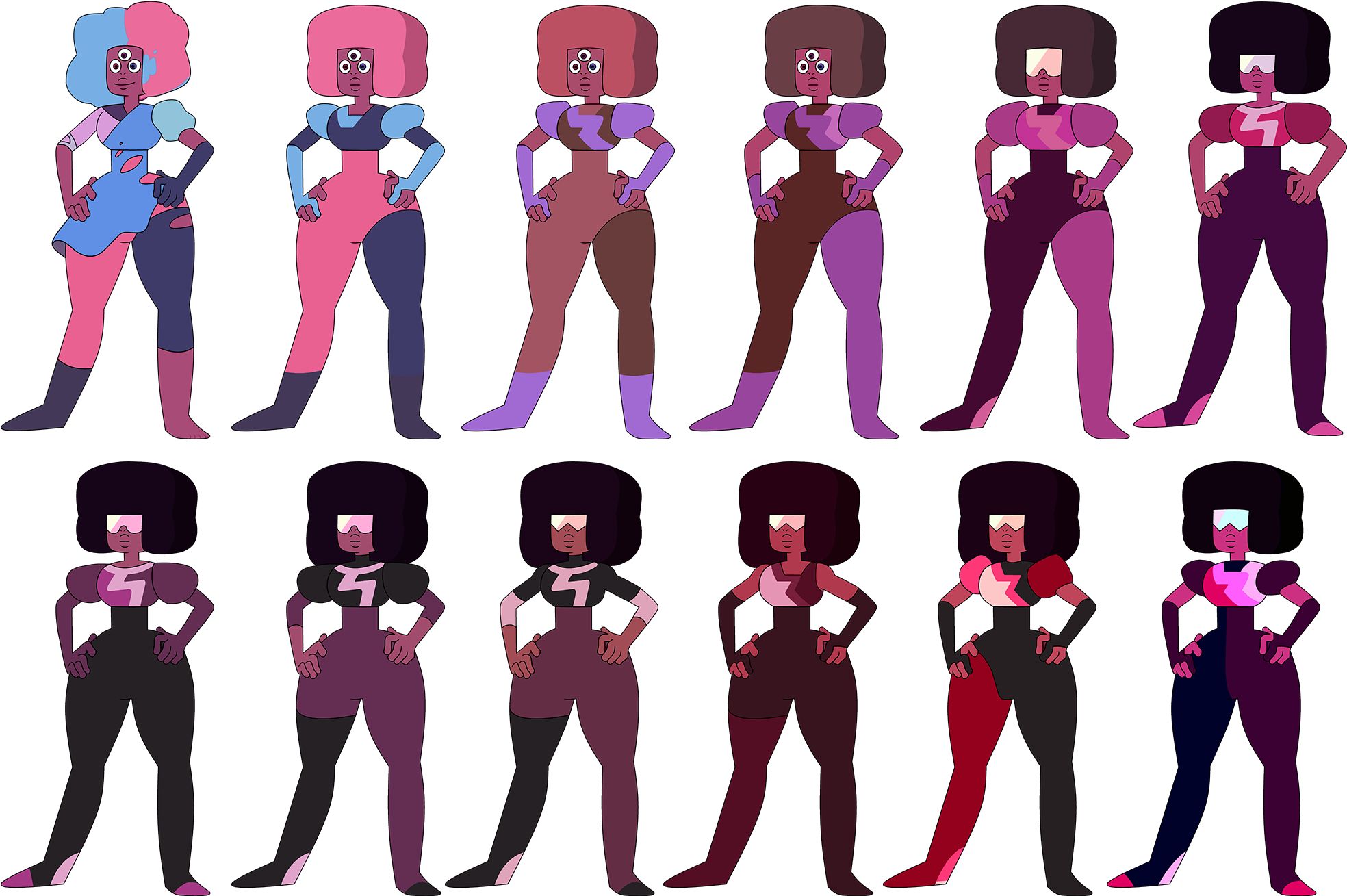 Garnet 1000 Images About Ruby And Sapphiregarnet Steven - Steven Universe Garnet Regenerations (750x511), Png Download