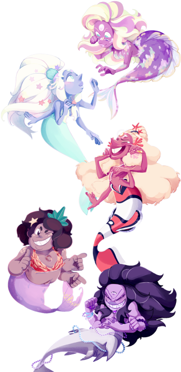 2 - Fusion Mermaids Steven Universe (365x750), Png Download