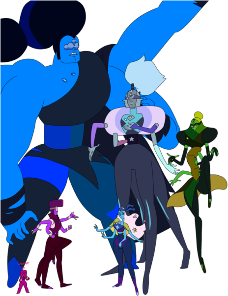 Almost All Crystal Gem Fusions With Covellite - Crystal (469x750), Png Download