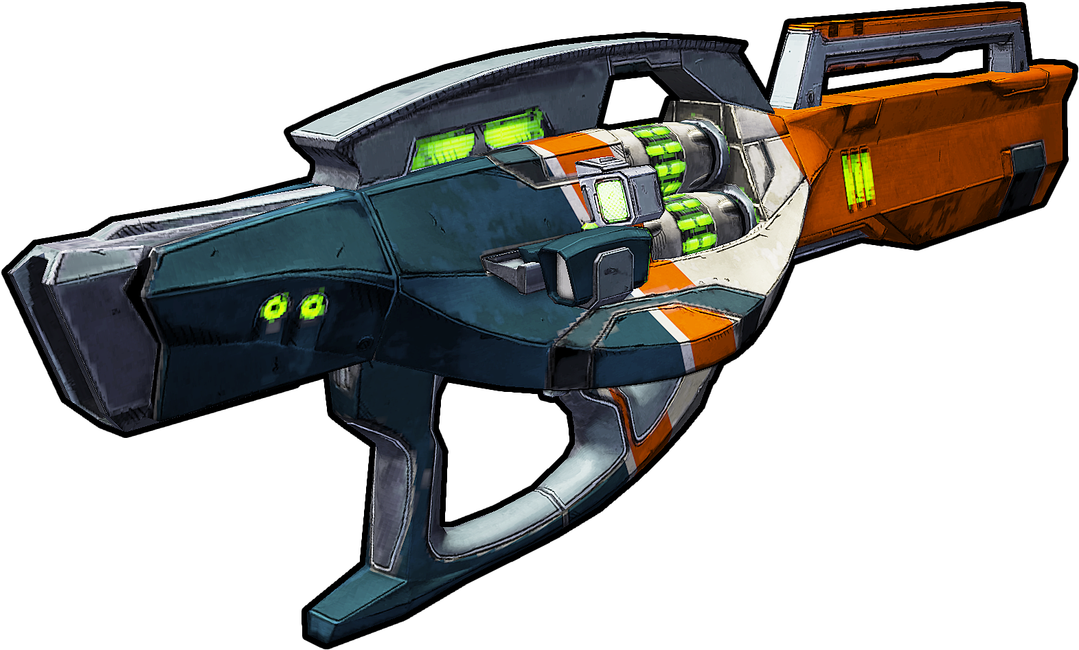One - Hue - Borderlands - Borderlands All Weapons Png (1588x964), Png Download